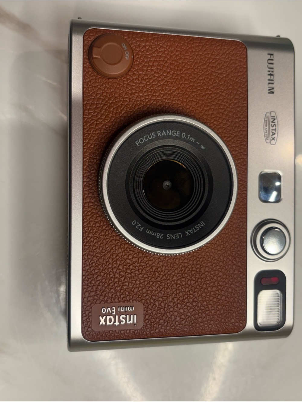 Fujifilm Instax Mini EVO Brown and Silver Instant Camera includes 6 packs
